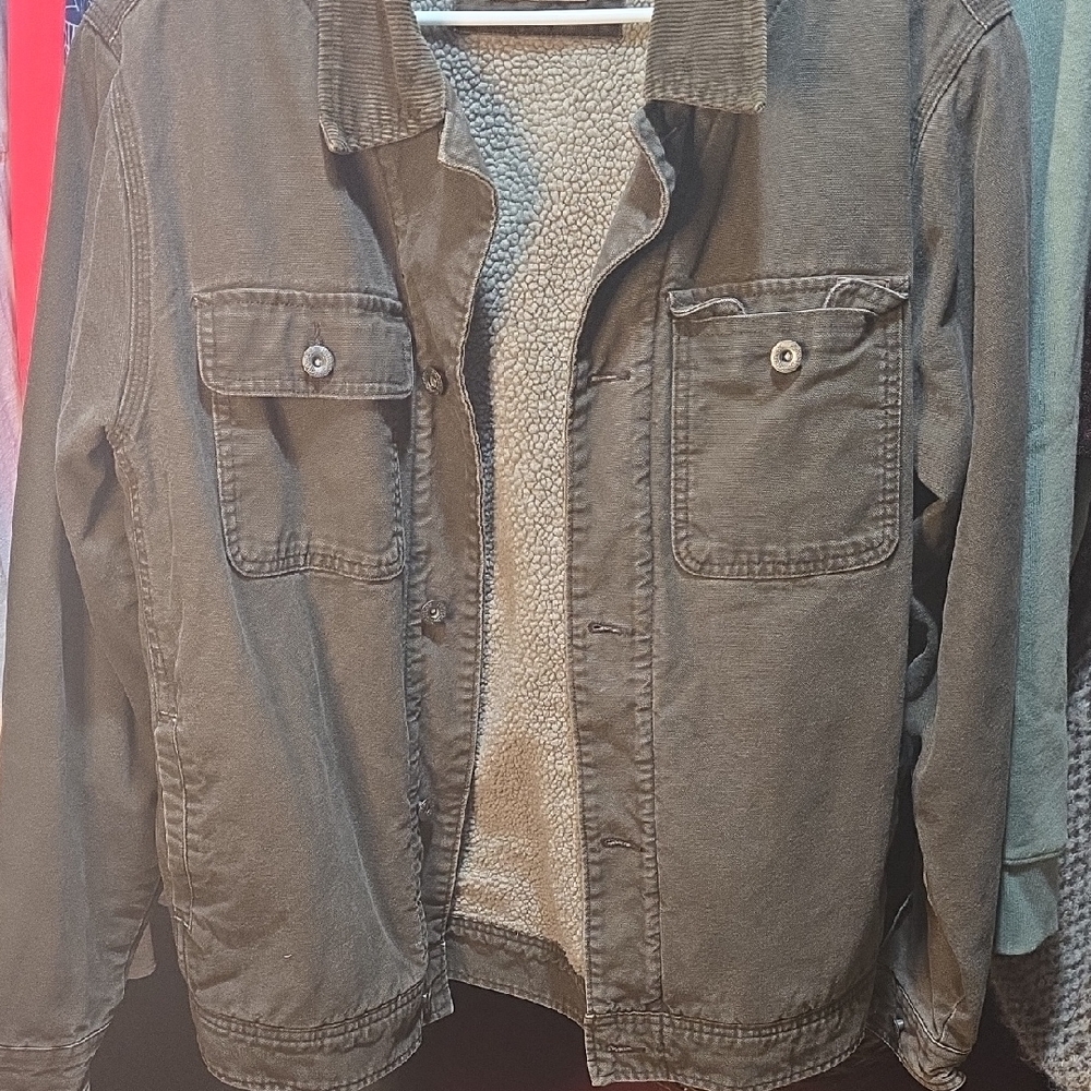 Woolrich Men's Khaki Shirt Jacket